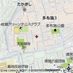 佐賀県佐賀市多布施3丁目12周辺の地図