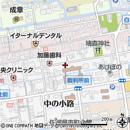 佐賀県佐賀市八幡小路周辺の地図