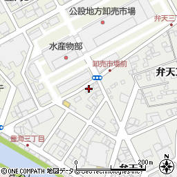 名代長浜ラーメン弁天店周辺の地図