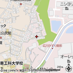 福岡県八女郡広川町日吉1404-17周辺の地図