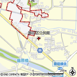 藤田区公民館周辺の地図