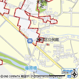 福岡県久留米市荒木町藤田347周辺の地図