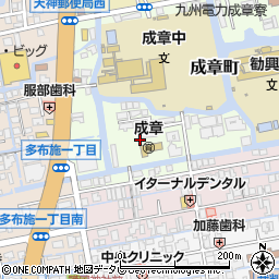 佐賀県佐賀市成章町周辺の地図