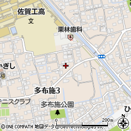 佐賀県佐賀市多布施3丁目7周辺の地図