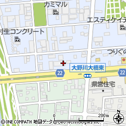 大分県大分市青崎1丁目14周辺の地図