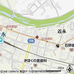 愛媛県北宇和郡鬼北町近永南町周辺の地図