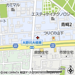 ファミリーマート大分青崎店周辺の地図