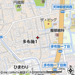 佐賀県佐賀市多布施1丁目7-1周辺の地図