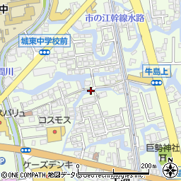 〒840-0008 佐賀県佐賀市巨勢町牛島の地図