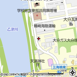 鶴崎海陸運輸株式会社　物流事業本部三佐倉庫周辺の地図
