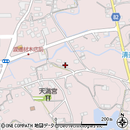 福岡県八女郡広川町日吉771-1周辺の地図