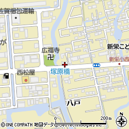 佐賀県佐賀市鍋島町八戸1147-3周辺の地図