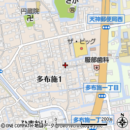 佐賀県佐賀市多布施1丁目6-15周辺の地図