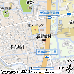 佐賀県佐賀市多布施1丁目6-7周辺の地図