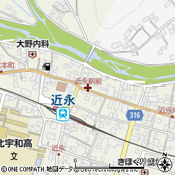 近永駅前周辺の地図