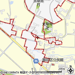 福岡県久留米市荒木町藤田1022-1周辺の地図