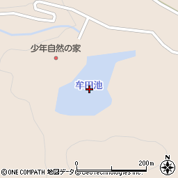 牟田池周辺の地図