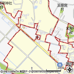 福岡県久留米市荒木町藤田323周辺の地図