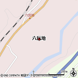高知県高岡郡四万十町六反地周辺の地図