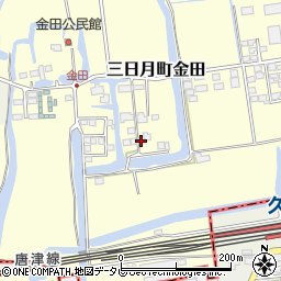 佐賀県小城市三日月町金田1255周辺の地図