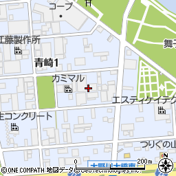 大分県大分市青崎1丁目12周辺の地図