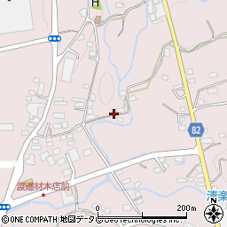 福岡県八女郡広川町日吉1242-6周辺の地図
