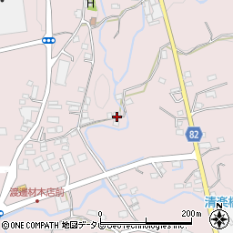 福岡県八女郡広川町日吉1242周辺の地図