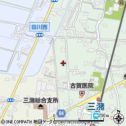 福岡県久留米市三潴町田川76-3周辺の地図