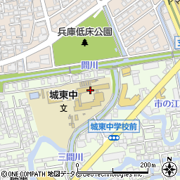 佐賀市立城東中学校周辺の地図