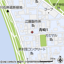 大分県大分市青崎周辺の地図