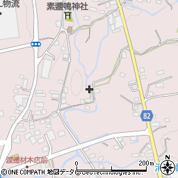 福岡県八女郡広川町日吉1241周辺の地図