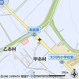 大川内小学校前周辺の地図