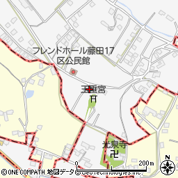 福岡県久留米市荒木町藤田1273-2周辺の地図