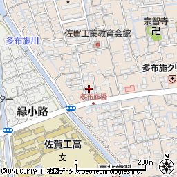 佐賀県佐賀市多布施4丁目14周辺の地図