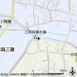 筑後川土地改良区三井寺揚水機場周辺の地図