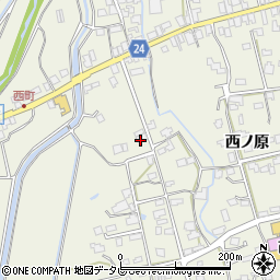 佐賀県多久市多久町（西町）周辺の地図