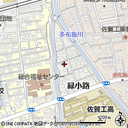 佐賀県佐賀市緑小路4周辺の地図