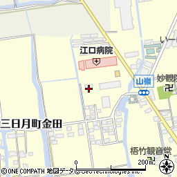 佐賀県小城市三日月町金田1181-1周辺の地図