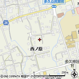 佐賀県多久市多久町西ノ原2124-6周辺の地図