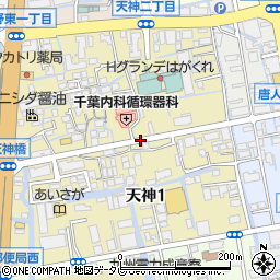 佐賀県佐賀市天神周辺の地図