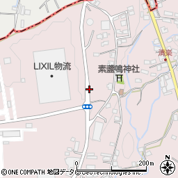 福岡県八女郡広川町日吉周辺の地図