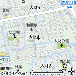 佐賀県佐賀市大財周辺の地図