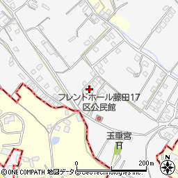 福岡県久留米市荒木町藤田1265-15周辺の地図