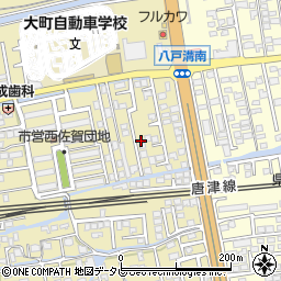 佐賀県佐賀市鍋島町八戸溝1232周辺の地図