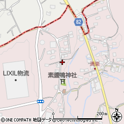 福岡県八女郡広川町日吉1185周辺の地図