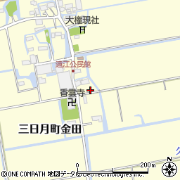 佐賀県小城市三日月町金田608周辺の地図