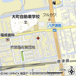 佐賀県佐賀市鍋島町八戸溝1233周辺の地図