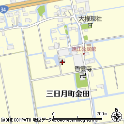佐賀県小城市三日月町金田815周辺の地図