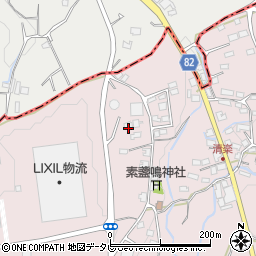 福岡県八女郡広川町日吉1173-8周辺の地図