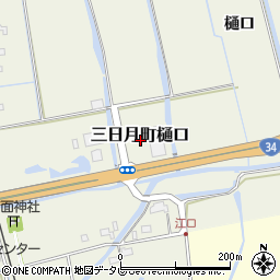 佐賀県小城市三日月町樋口周辺の地図